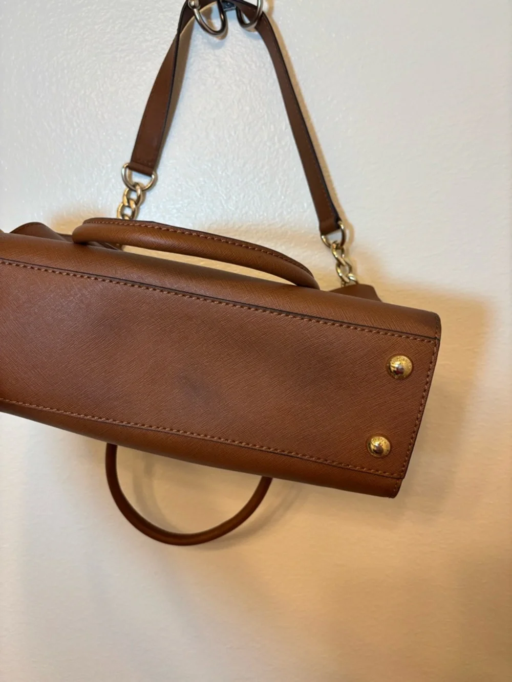 Michael Kors Cognac Leather small Hamilton bag - Picture 5 of 6